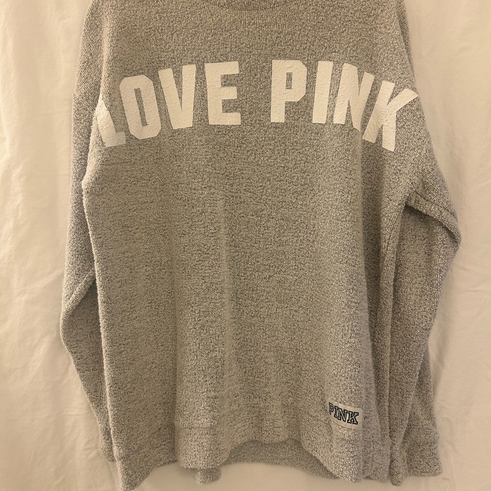 Victoria's Secret PINK Grey Love Pink Sweater
